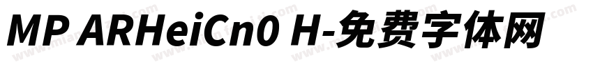 MP ARHeiCn0 H字体转换